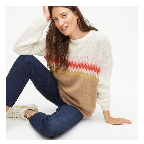 NWT J. Crew X Demylee Rosalie Pullover Sweater Size XS Wool Mohair Crewneck - Picture 2 of 13